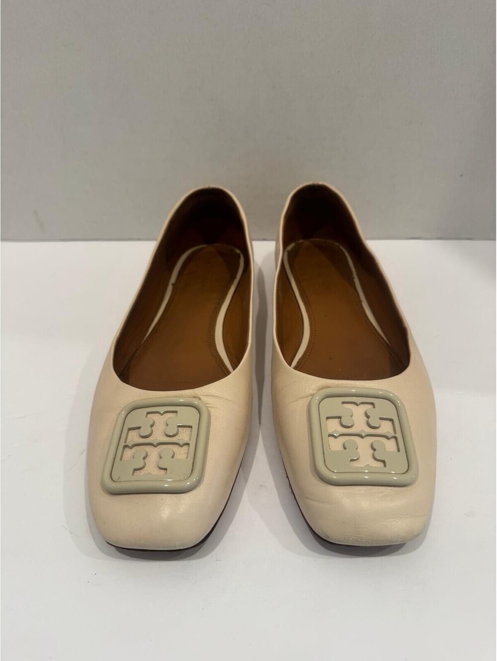 Tory Burch Georgia Ballet Flats – Brie (Cream/Ivory) | Size 9C